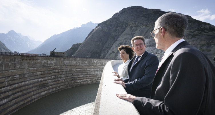 Inauguration du nouveau barrage du lac du Grimsel (BE)