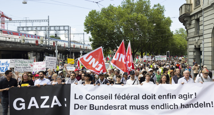 Berne: des milliers de manifestants en solidarité avec Gaza