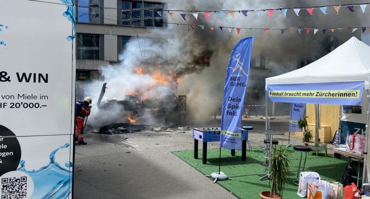 Le feu fait un blessé dans la fan zone de l'Euro 2025 à Zurich