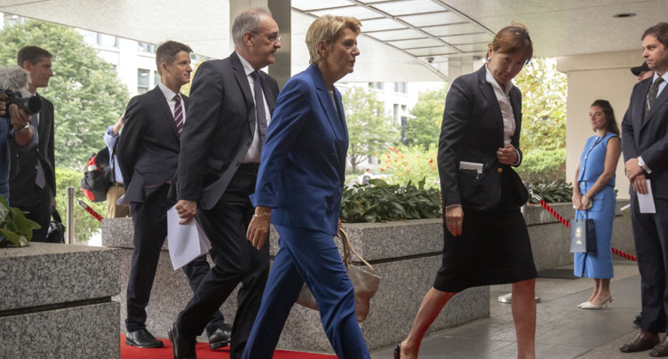 Karin Keller-Sutter est arrivée au Département d'Etat américain