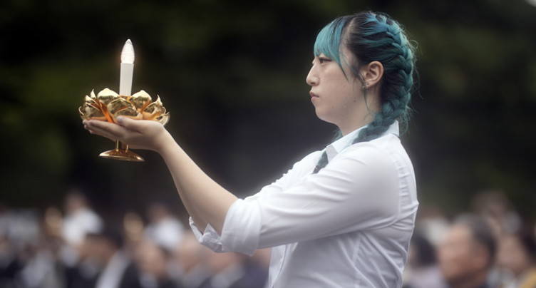 Nagasaki: une minute de silence 80 ans après la bombe atomique