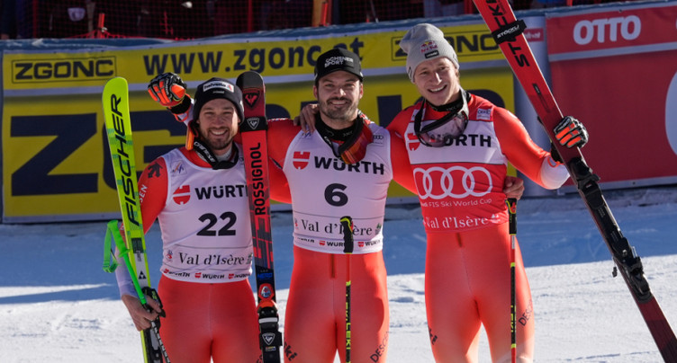 Triplé suisse au géant de Val d'Isère: Meillard, Aerni et Odermatt