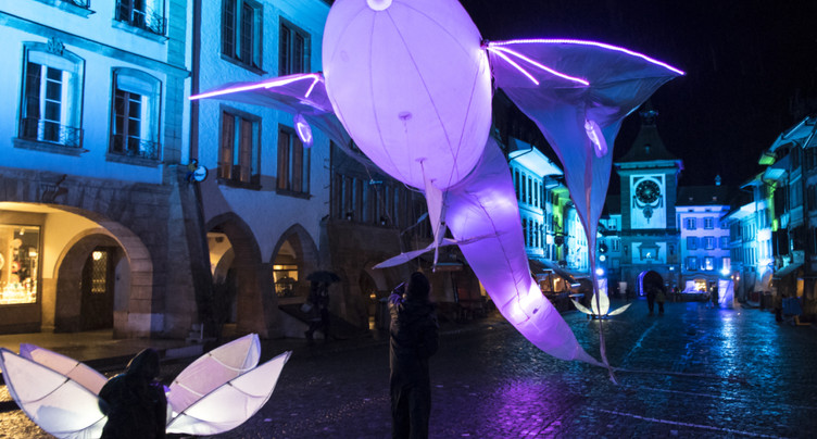 Début de la 10e édition du festival des Lumières à Morat (FR)