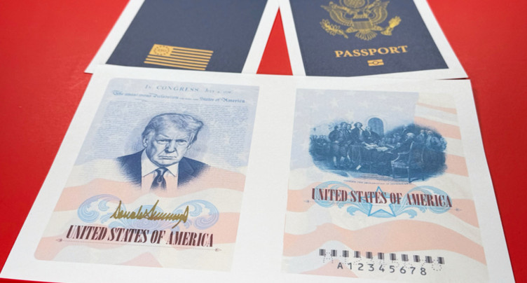 Trump dévoile un nouveau passeport américain avec sa photographie