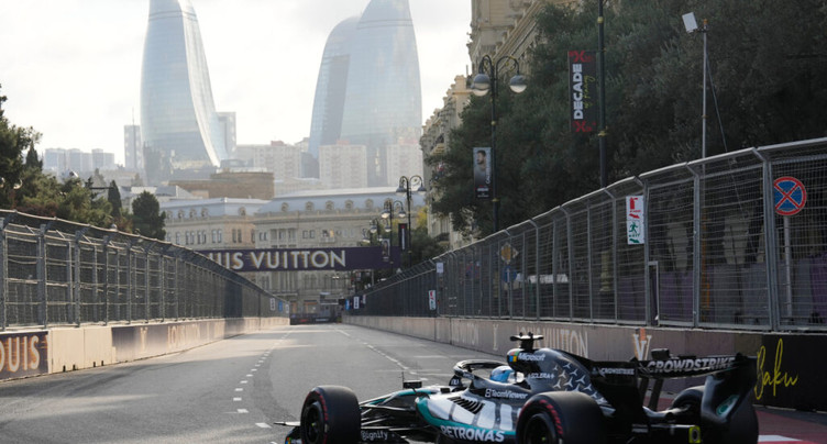 F1: Russell (Mercedes) partira en pole position du GP d'Azerbaïdjan