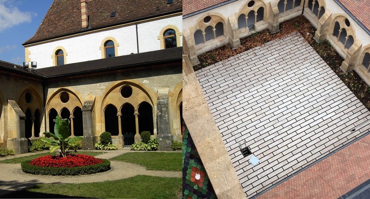 Collégiale : rénovation du cloître décriée