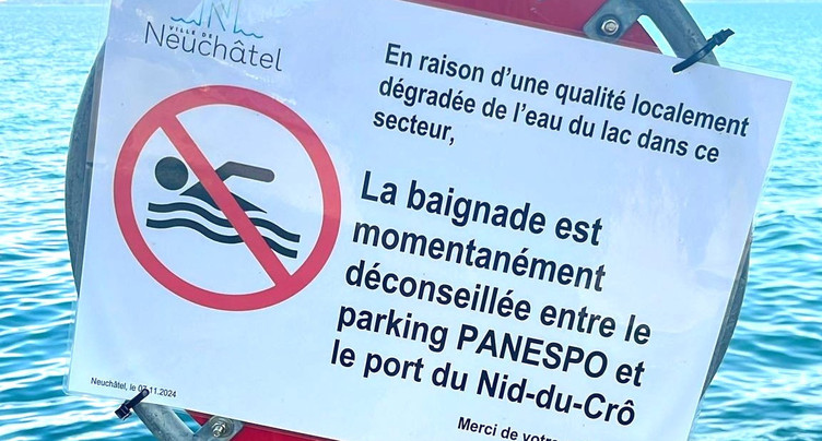 Baignade déconseillée à l’est des Jeunes-Rives