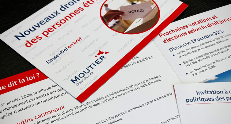 Un guide pour aider la population étrangère de Moutier à voter