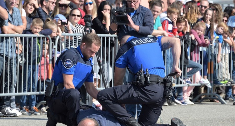 La police jurassienne en démonstration