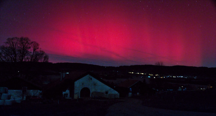Aurores boréales dans le ciel neuchâtelois