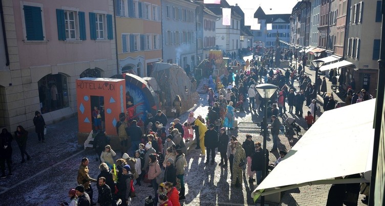 La vieille ville de Delémont, temple du Carnaval