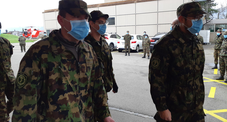 Soldats motivés à l’œuvre à Delémont