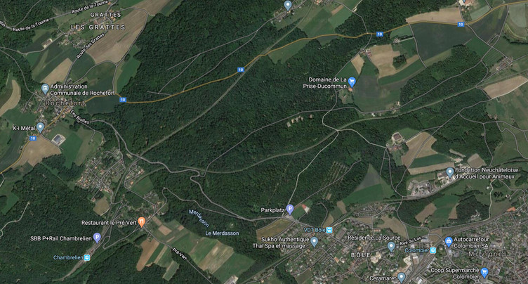 Route rouverte entre Bôle et Rochefort