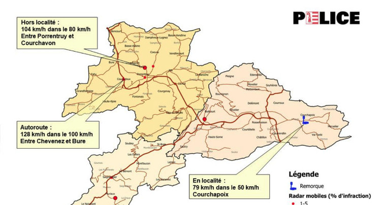 Flashé à 79 km/h au lieu de 50 à Courchapoix