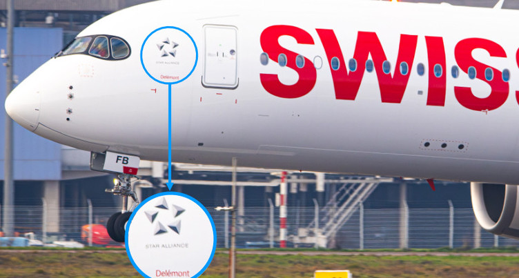Un avion de SWISS baptisé « Delémont »