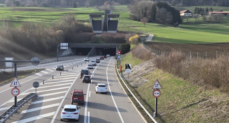  Accident sans gravité sur l'A16 à Glovelier 