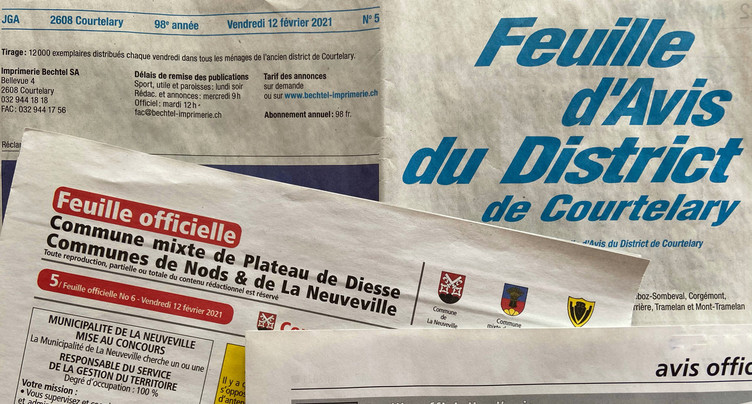 Délai de transition pour la feuille officielle d’avis électronique