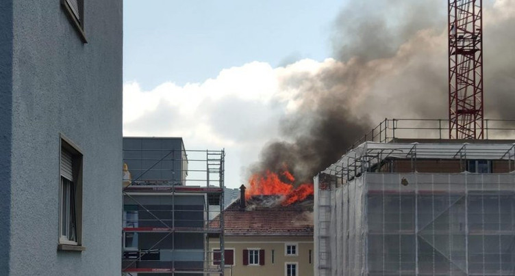Un incendie impressionnant à La Chaux-de-Fonds