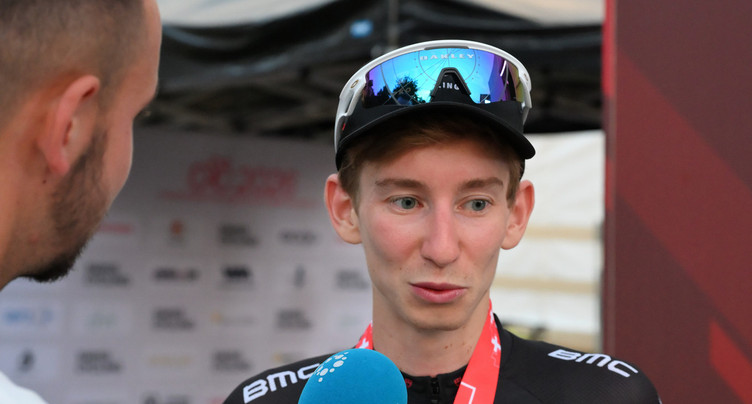  Yannis Voisard sur le podium de ses Championnats de Suisse 