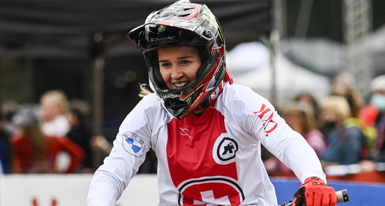 Camille Balanche sur le podium de la Coupe du monde