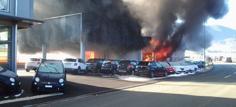 Incendie Garage de Courtételle
