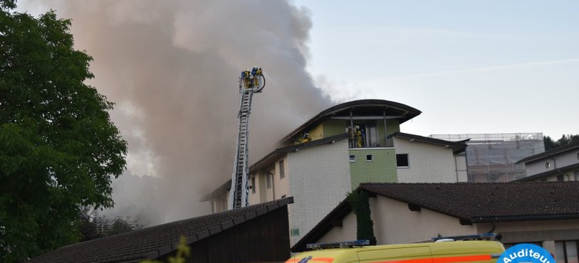 Le feu a pris dans un immeuble de Porrentruy jeudi matin. 
