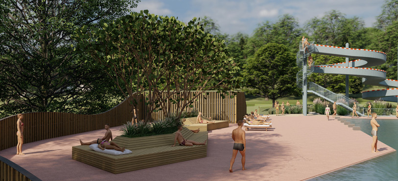 La piscine des Mélèzes sera rénovée dès le mois d'août. (Photo: Belandscape architecte paysagiste)