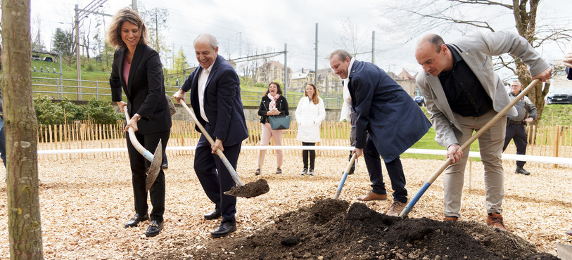 La partie officielle. (Photo : KEYSTONE/Laurent Merlet)