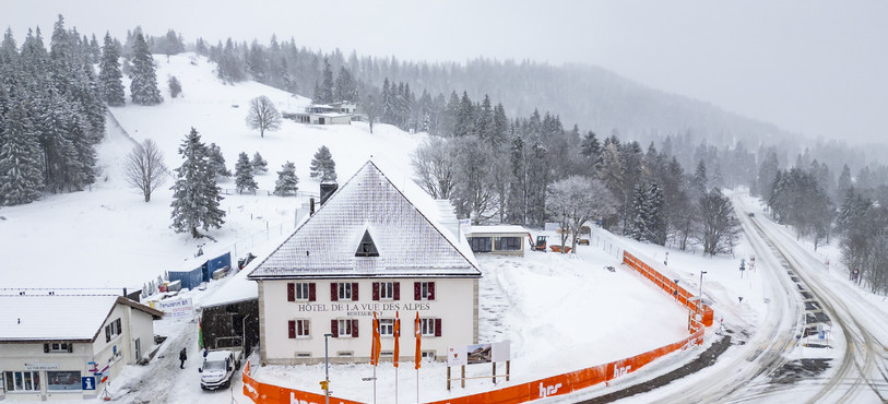 Hôtel de la Vue-des-Alpes. (Photo : Keystone/Jean-Christophe Bott)