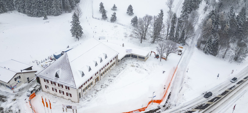 Hôtel de la Vue-des-Alpes. (Photo : Keystone/Jean-Christophe Bott)
