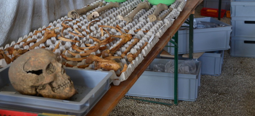 Vue d'un autre squelette de l'époque médiévale