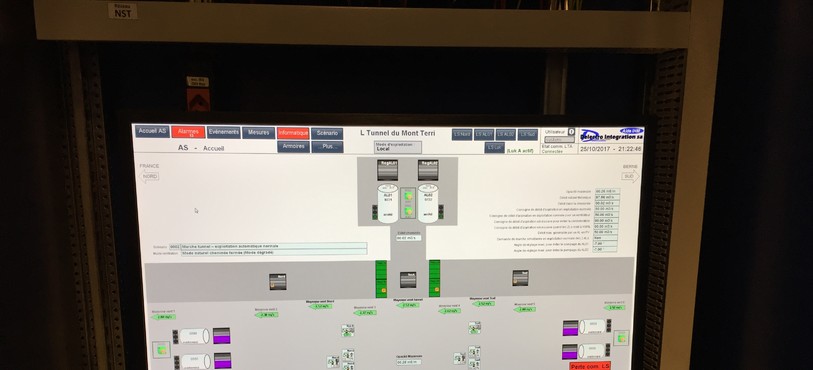 Le système de commande de la ventilation dans le tunnel du Mont-Terri