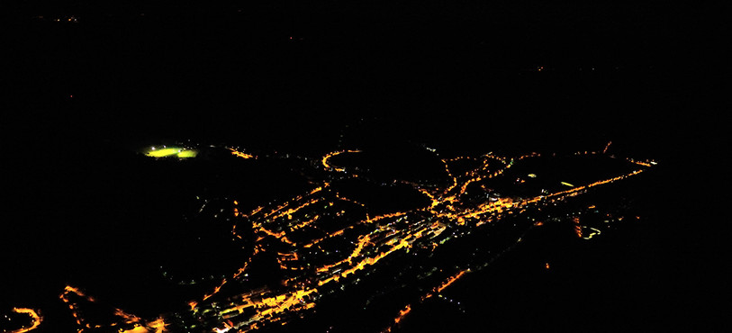 L'éclairage public du Locle vu du ciel. (Photo: Viteos)