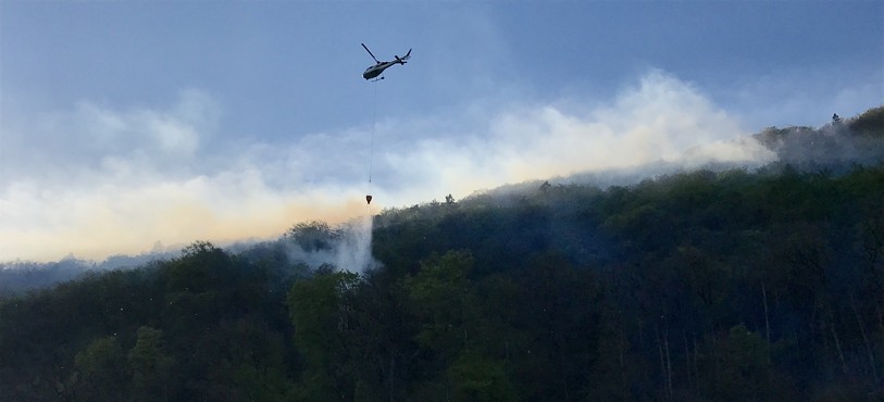 Deux hélicoptères ont été appelés en renfort.