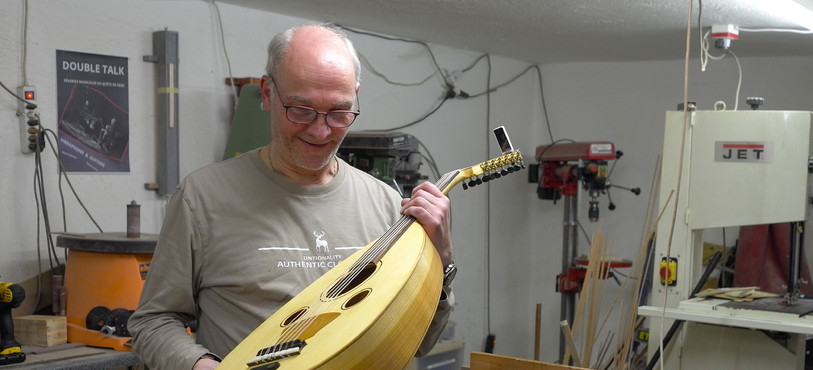 Rolf Perreten dans son atelier à Moutier