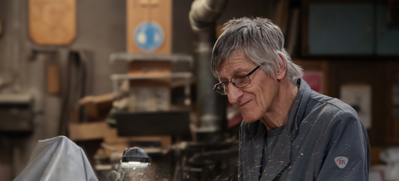 Jean-Marie Seuret dans son atelier