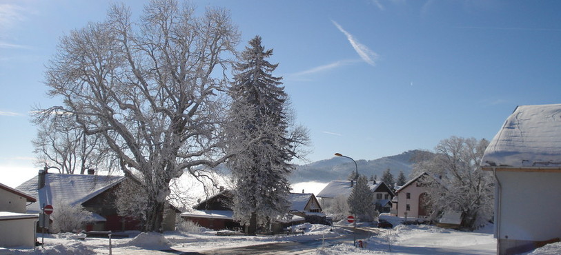 Sainte-Croix / Les Rasses, dans le Nord-vaudois, sous la neige de Noël.